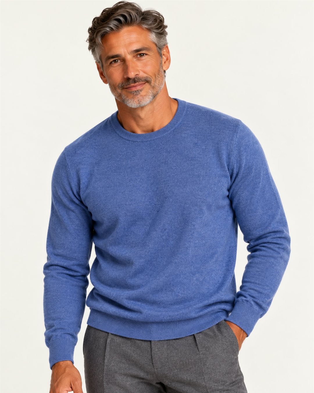 Aberdeen Merino Sweater in Blue — color view