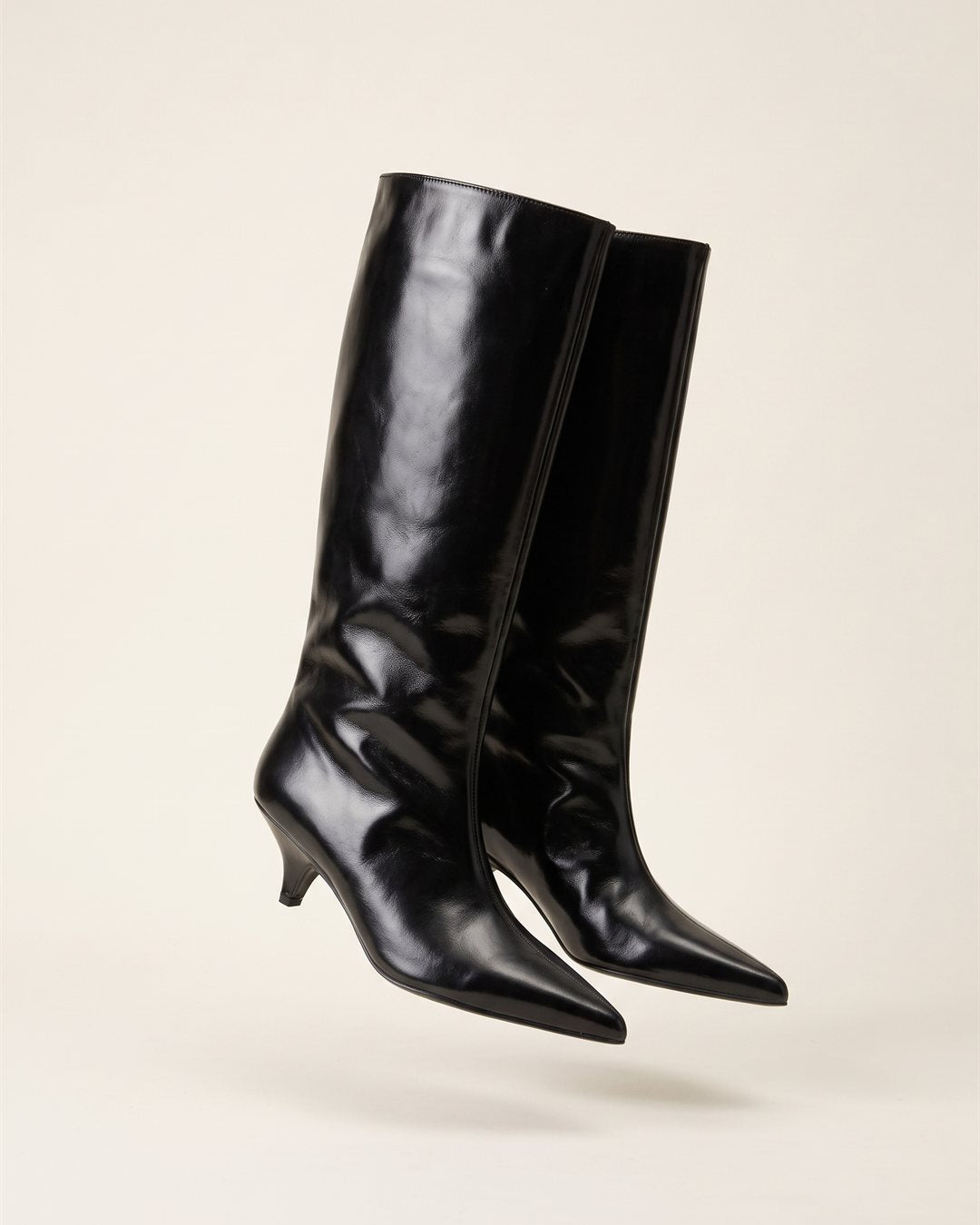 Bologna Knee Boots in Black — color view