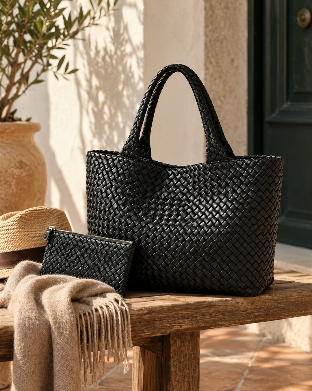 Capri Woven Tote — product view