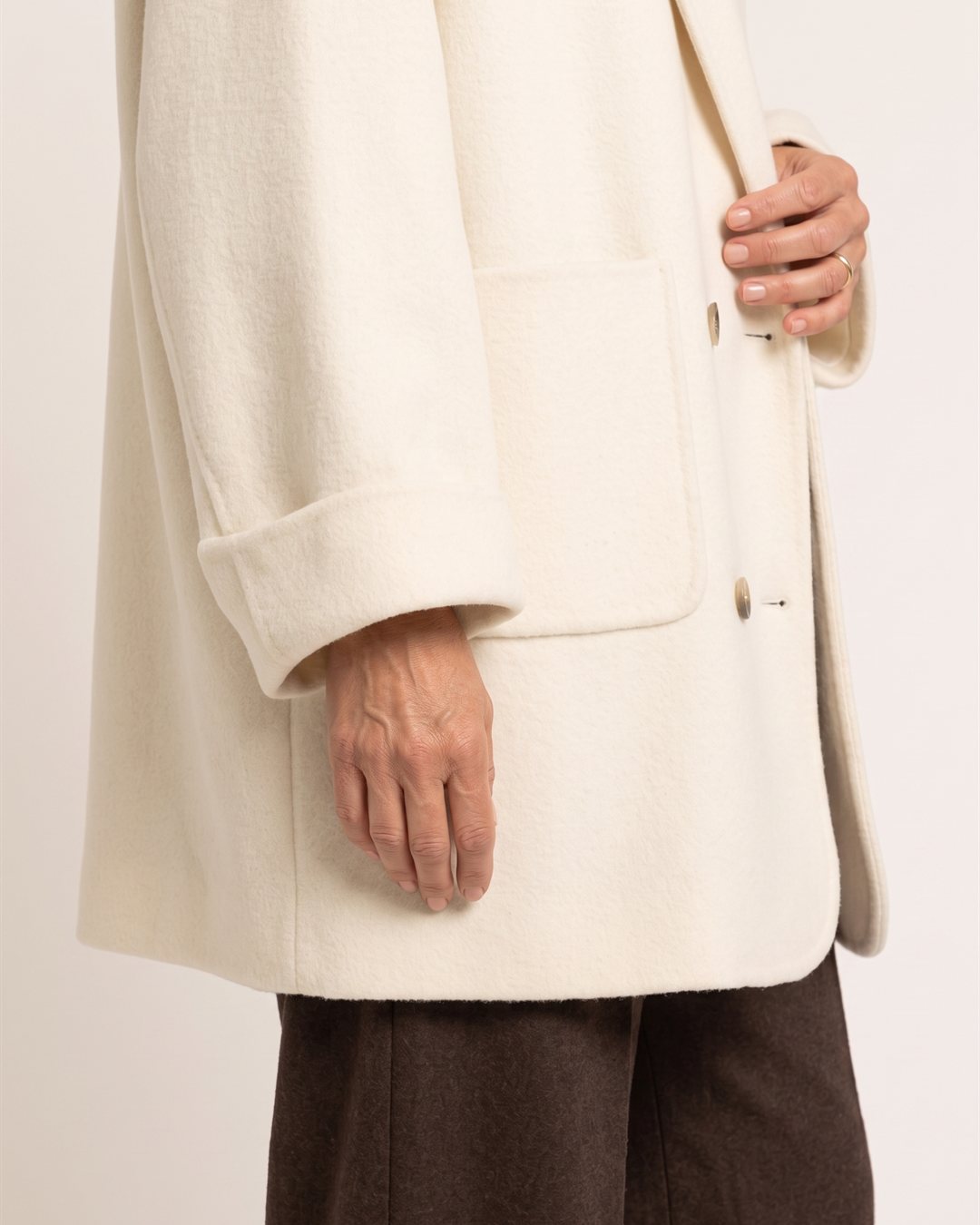 Geneva Oversized Coat — construction detail