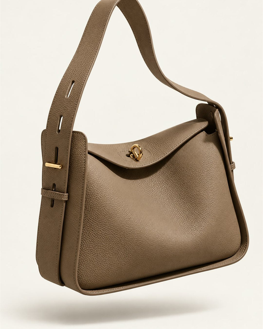 Lisbon Shoulder Bag in Taupe — color view