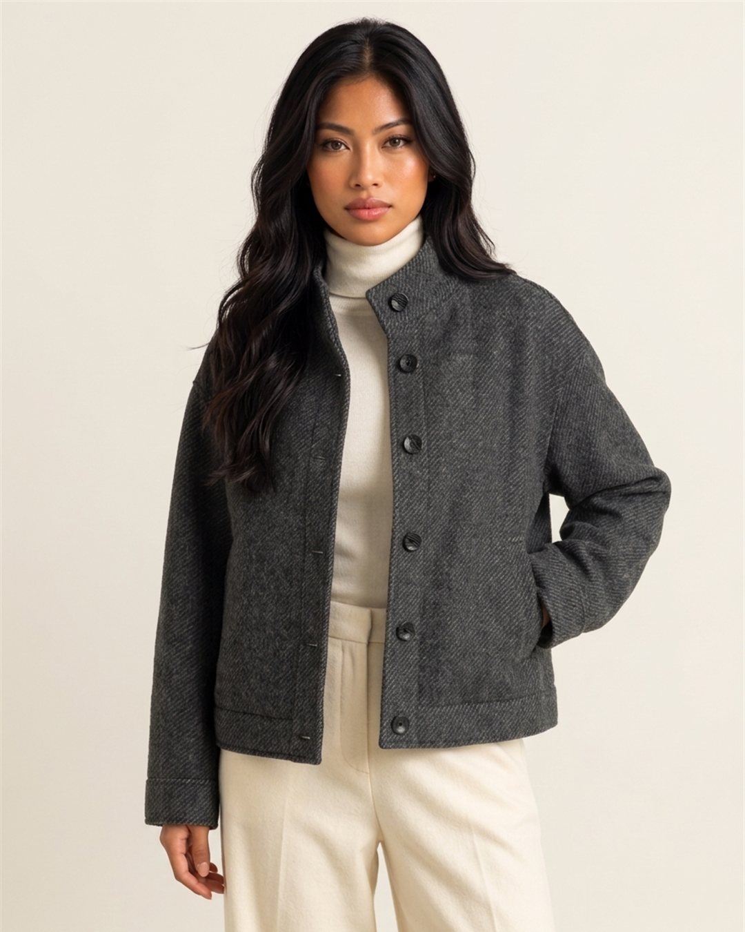 Lucerne Short Wool Coat — color view