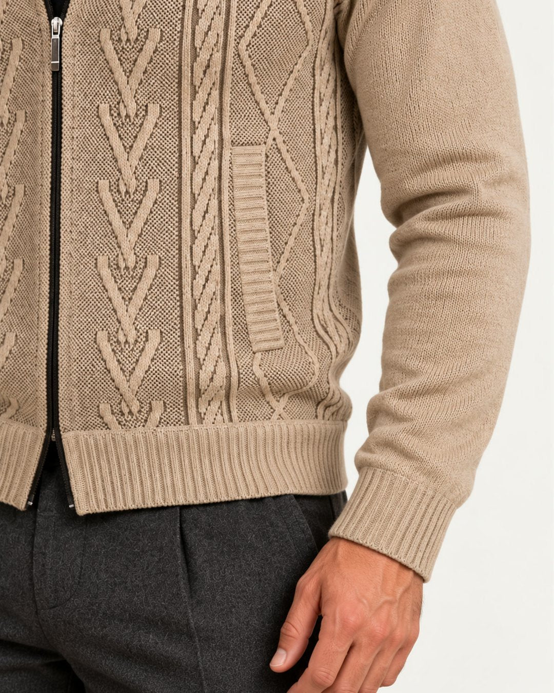 Lugano Knit Jacket — construction detail