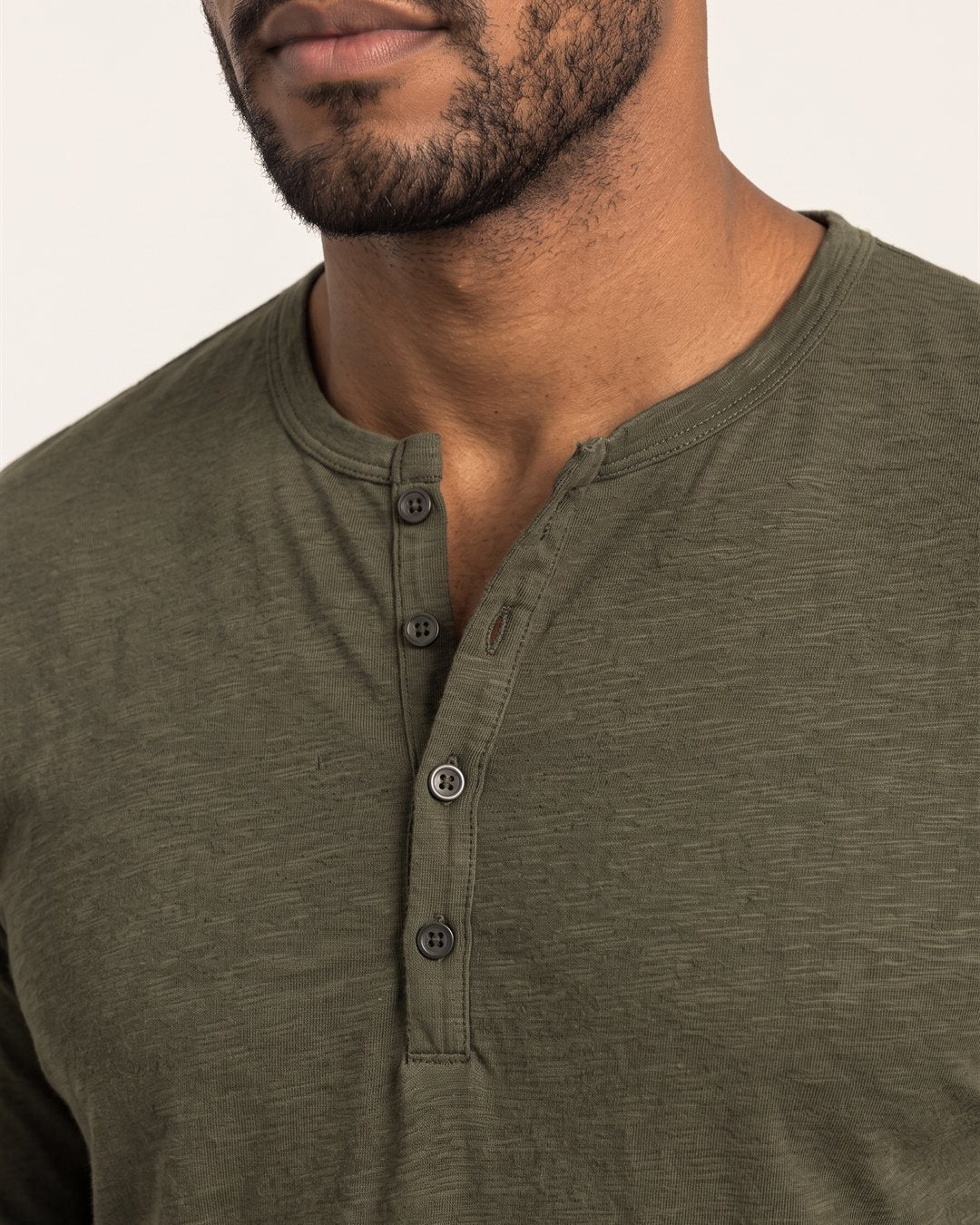 Nantes Henley Shirt — construction detail