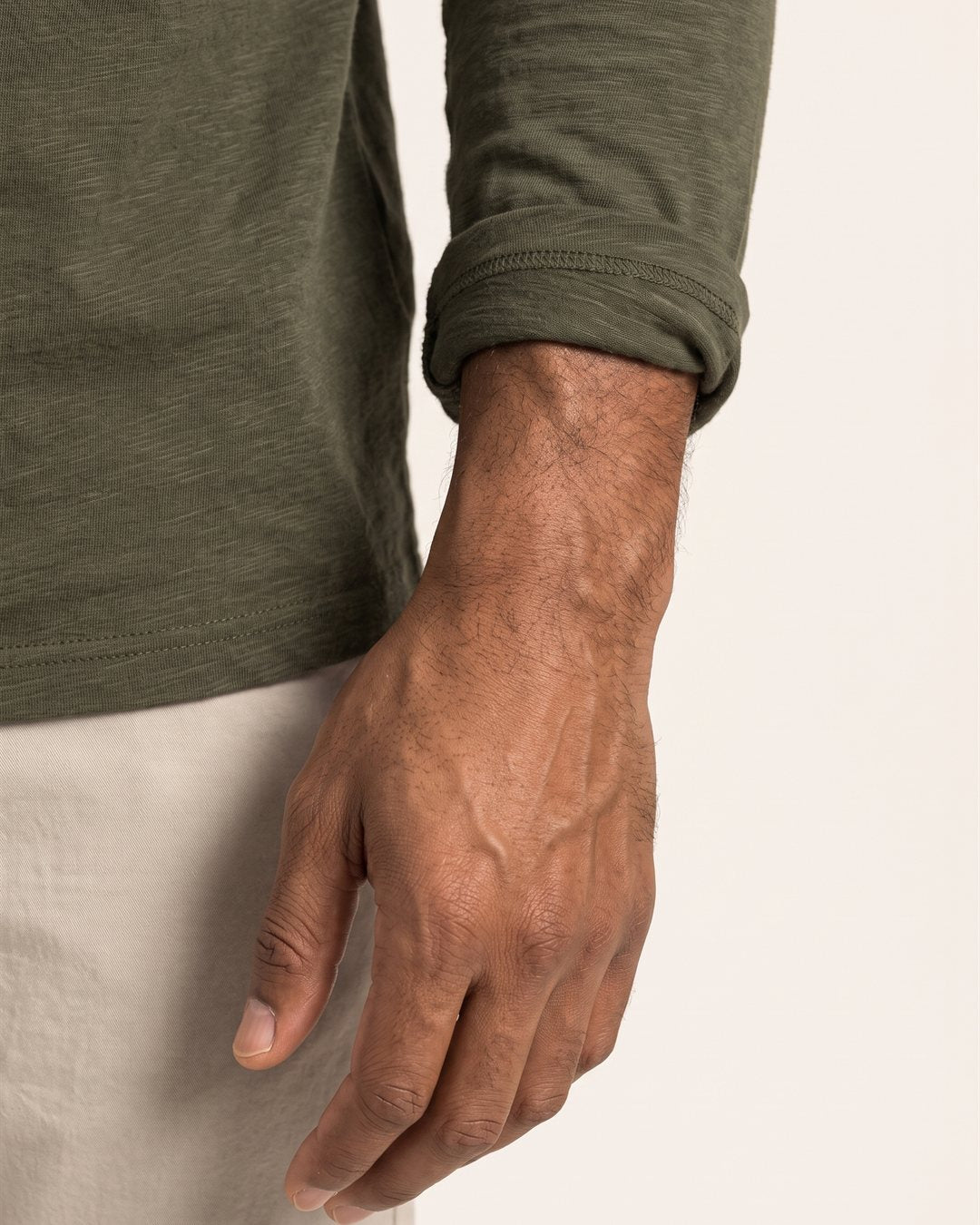 Nantes Henley Shirt — construction detail