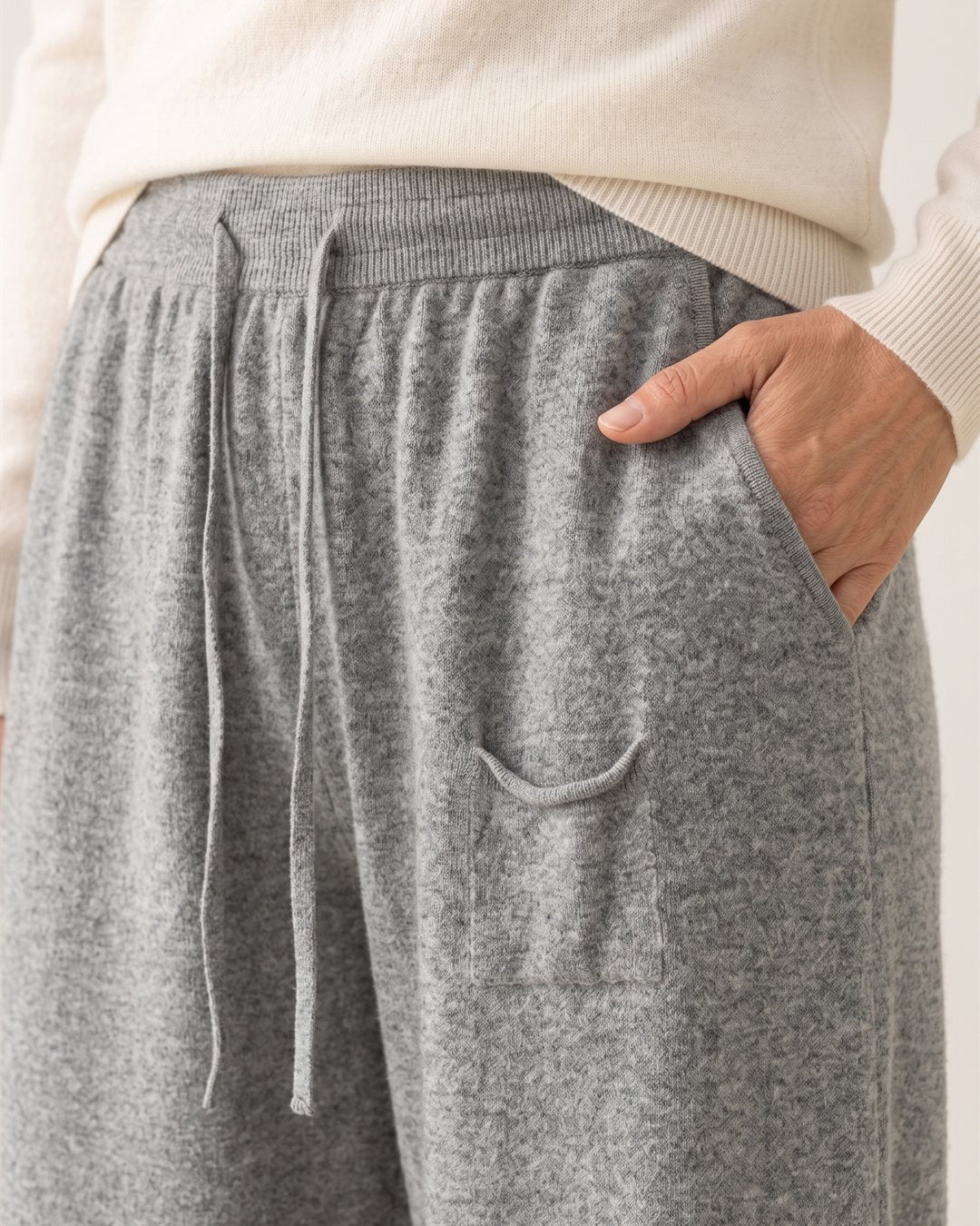 Salzburg Wool Cocoon Trousers — construction detail