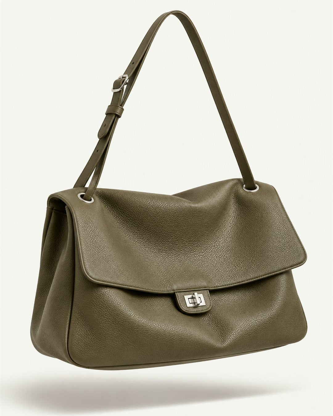 Verona Soft Leather Bag in Olive — color view