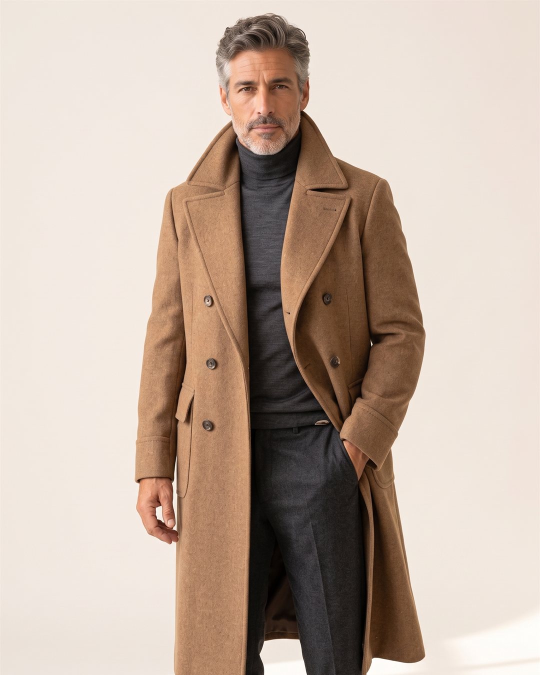 Windsor Overcoat in Camel — color view