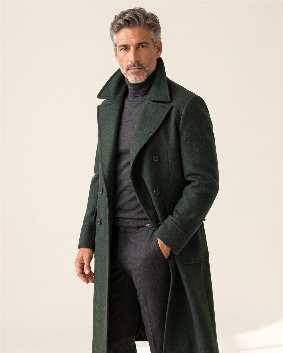Windsor Overcoat in Forest-green — color view