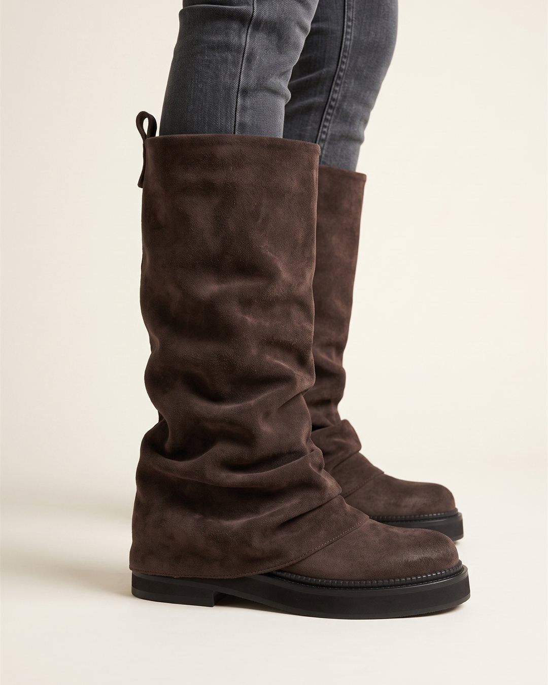 Antwerp Slouch Boots — construction detail