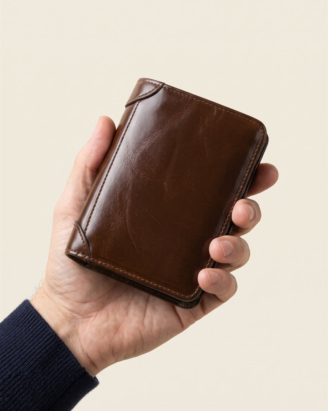 Bath Leather Wallet — construction detail