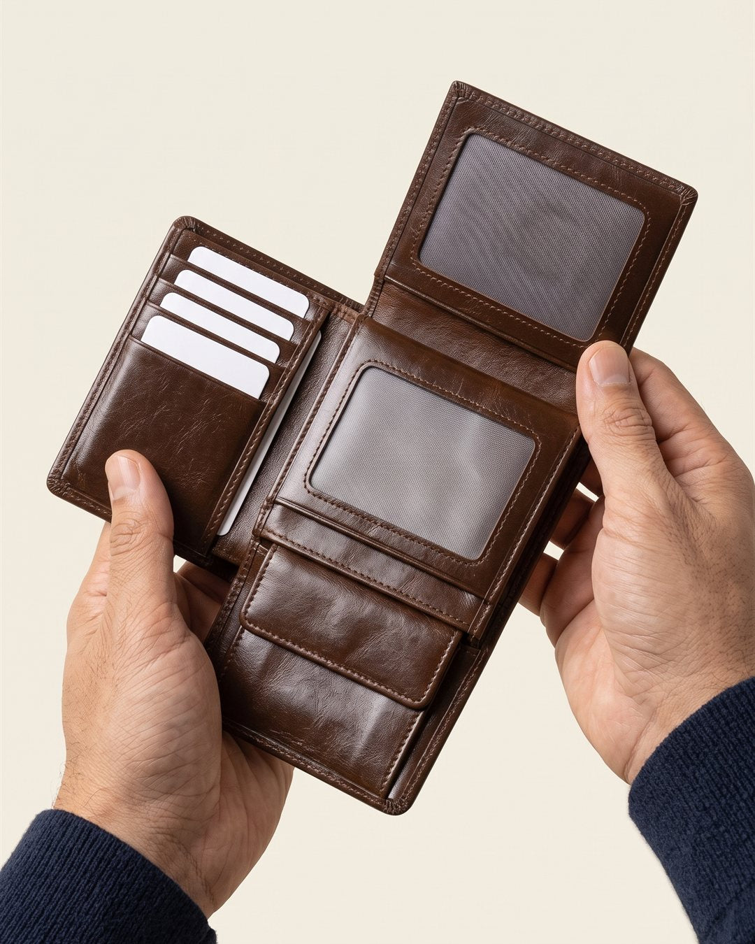 Bath Leather Wallet — construction detail
