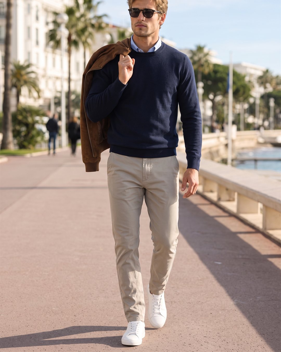 Cannes Slim Chinos — styled outfit