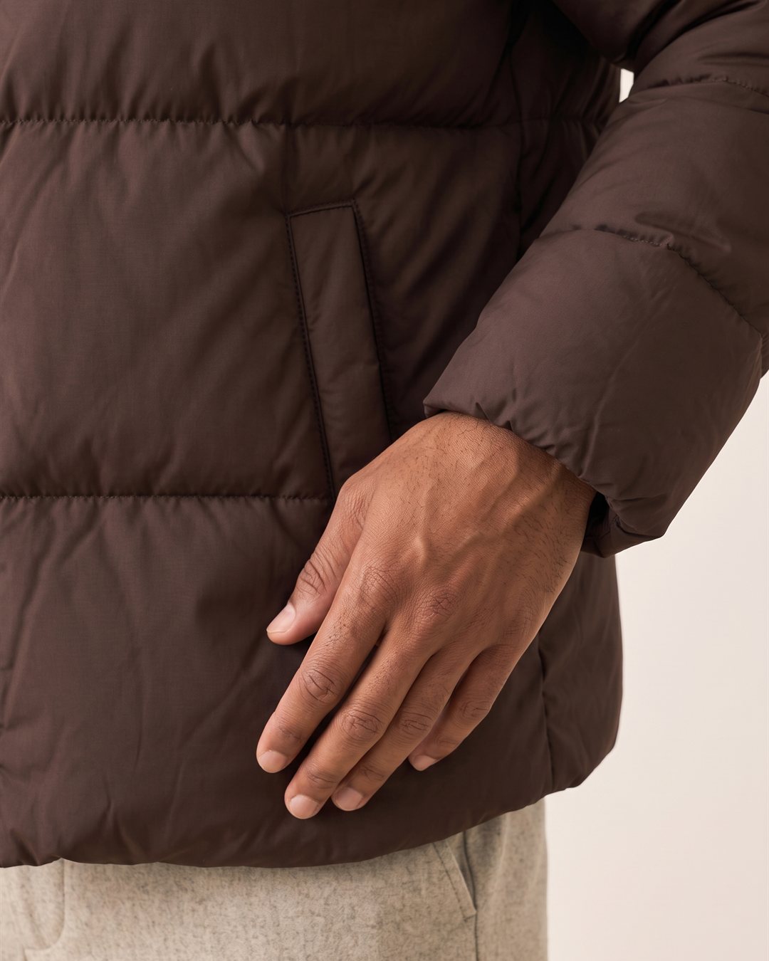 Davos Down Jacket — construction detail