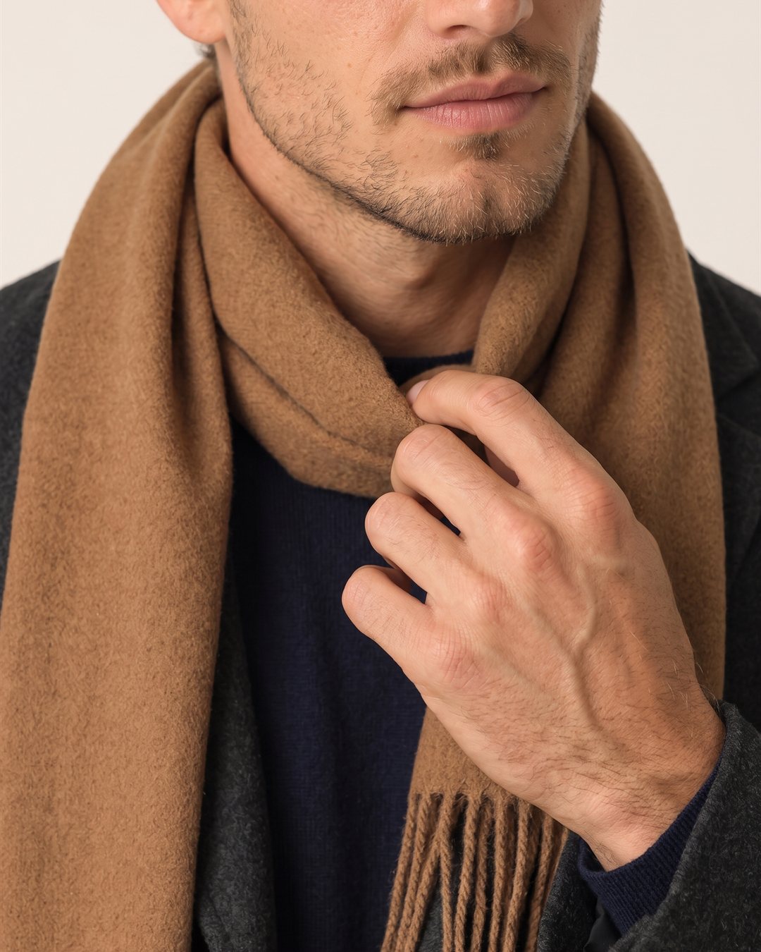 Edinburgh Wool Scarf — construction detail