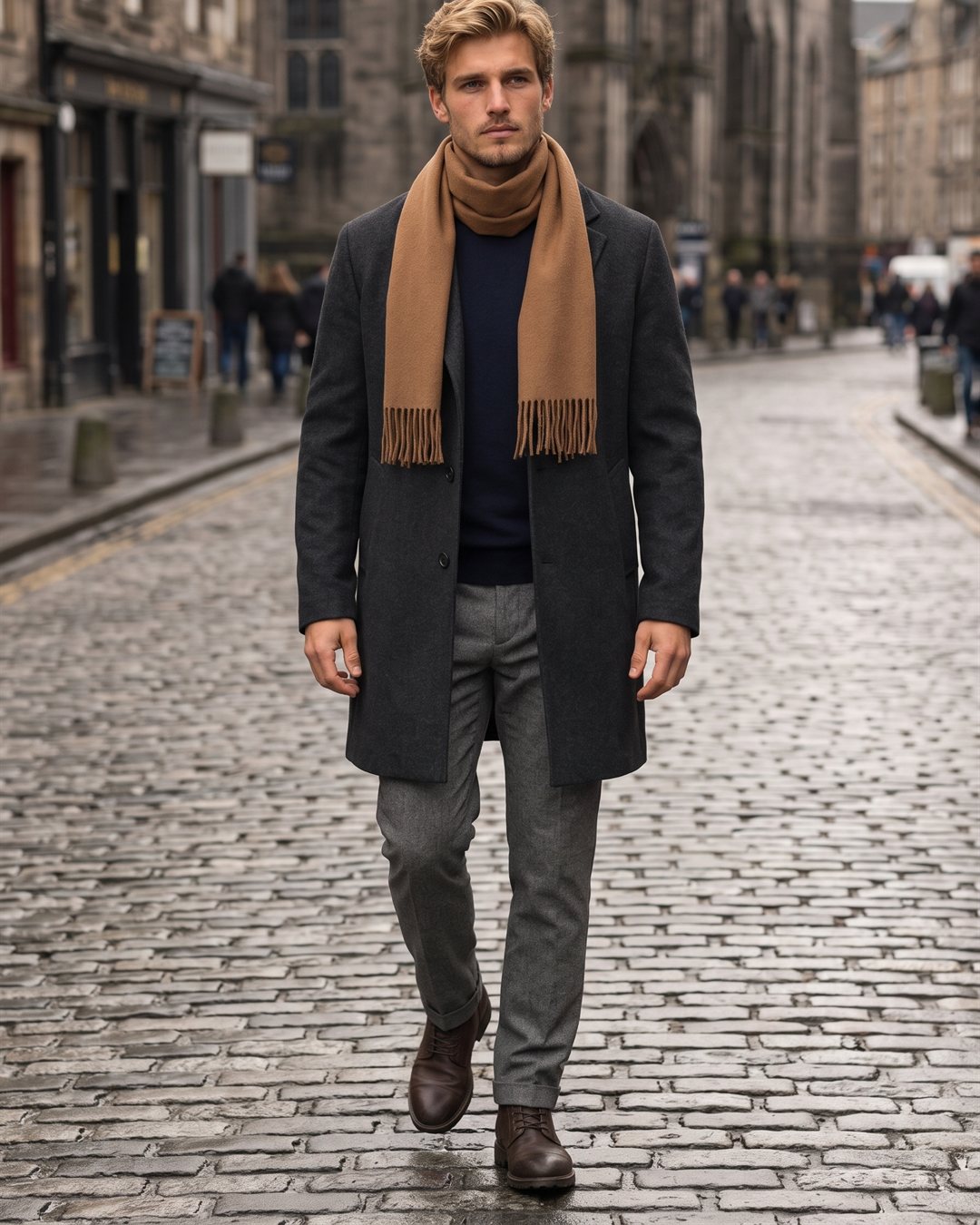 Edinburgh Wool Scarf — styled outfit