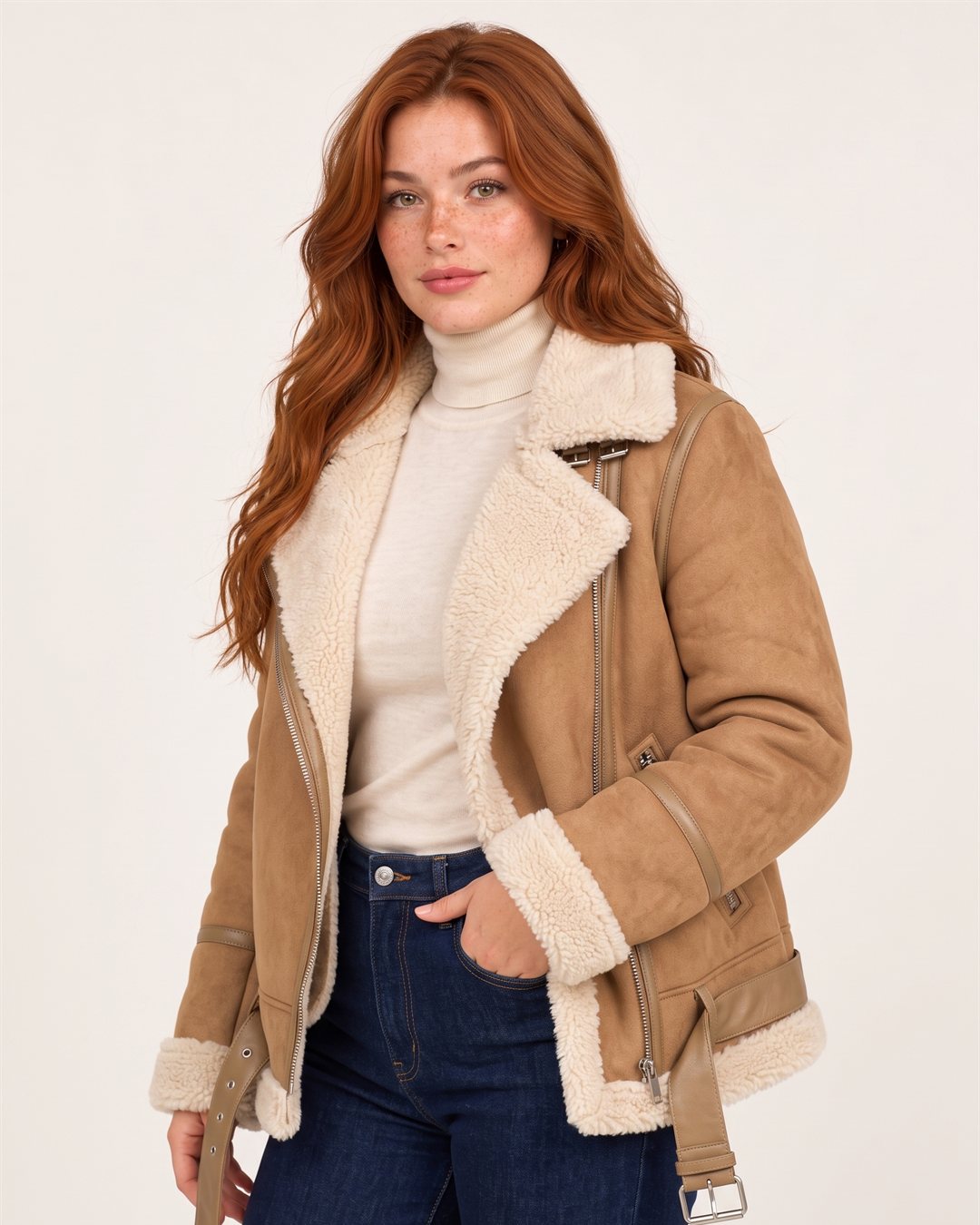 Innsbruck Aviator Jacket in Camel — color view