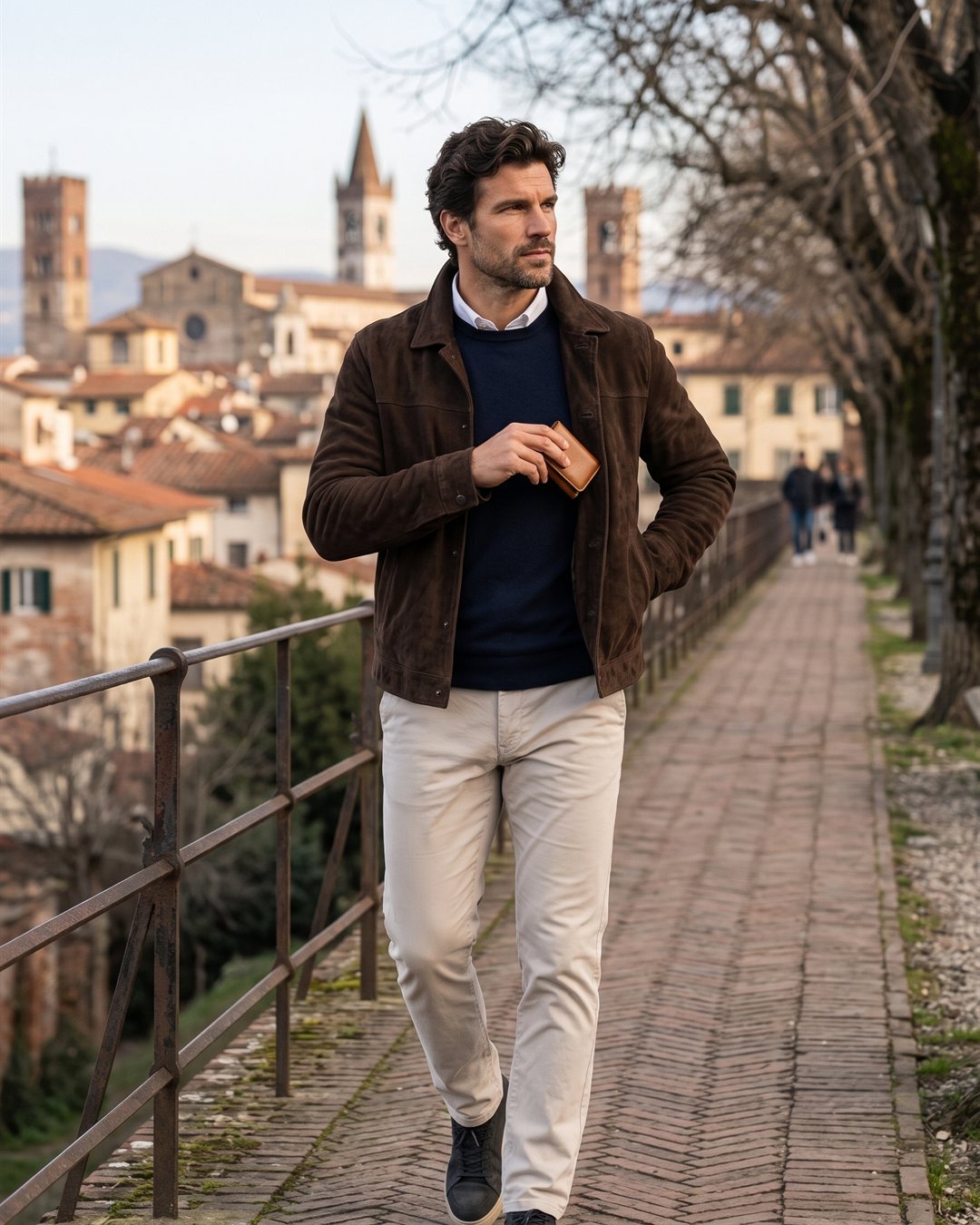 Lucca Compact Wallet — styled outfit