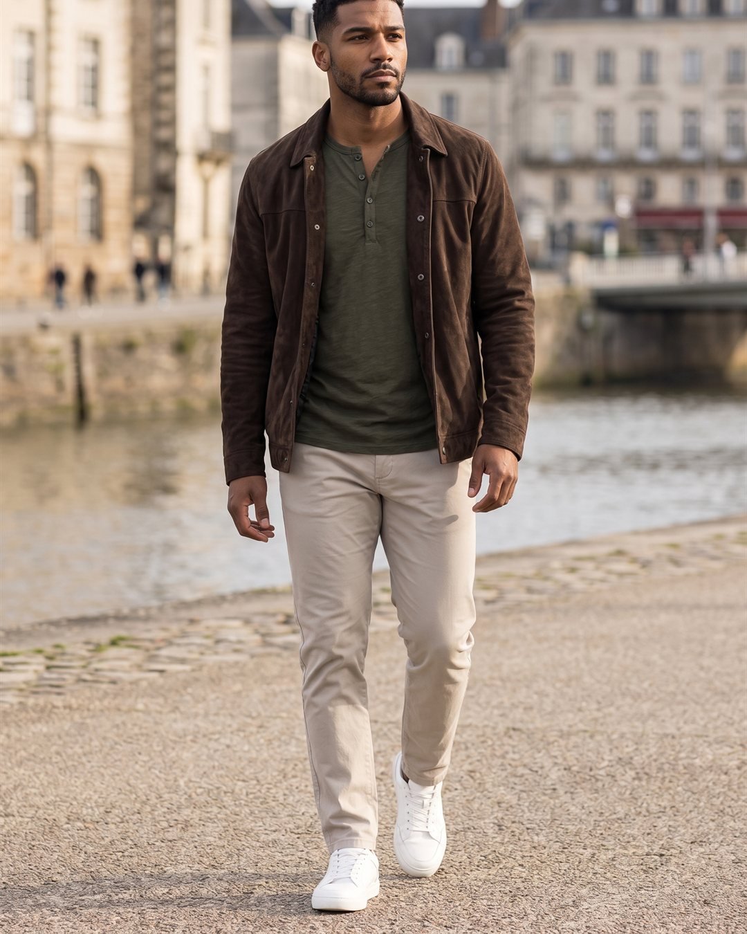 Nantes Henley Shirt — styled outfit