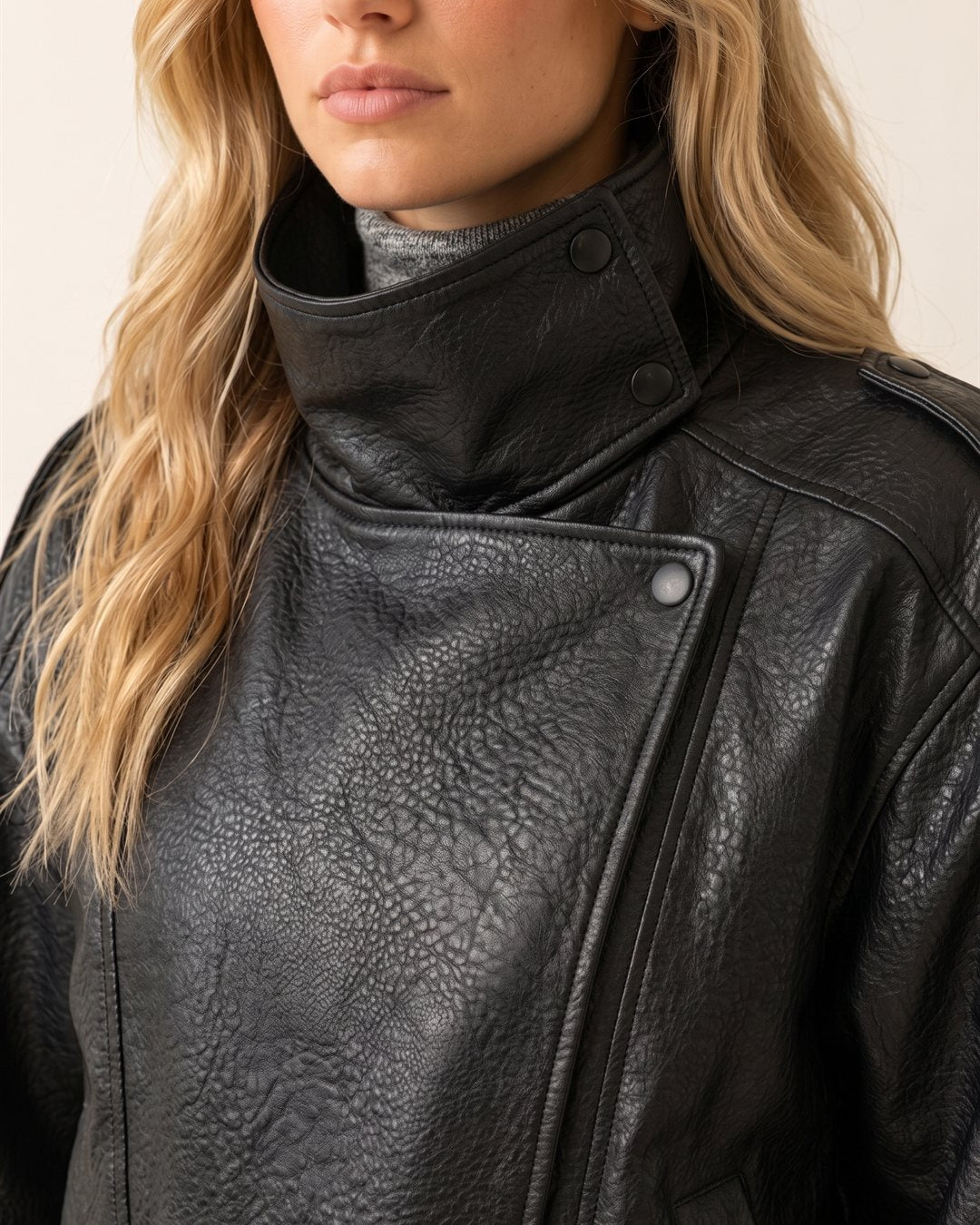 Oslo Biker Jacket — construction detail