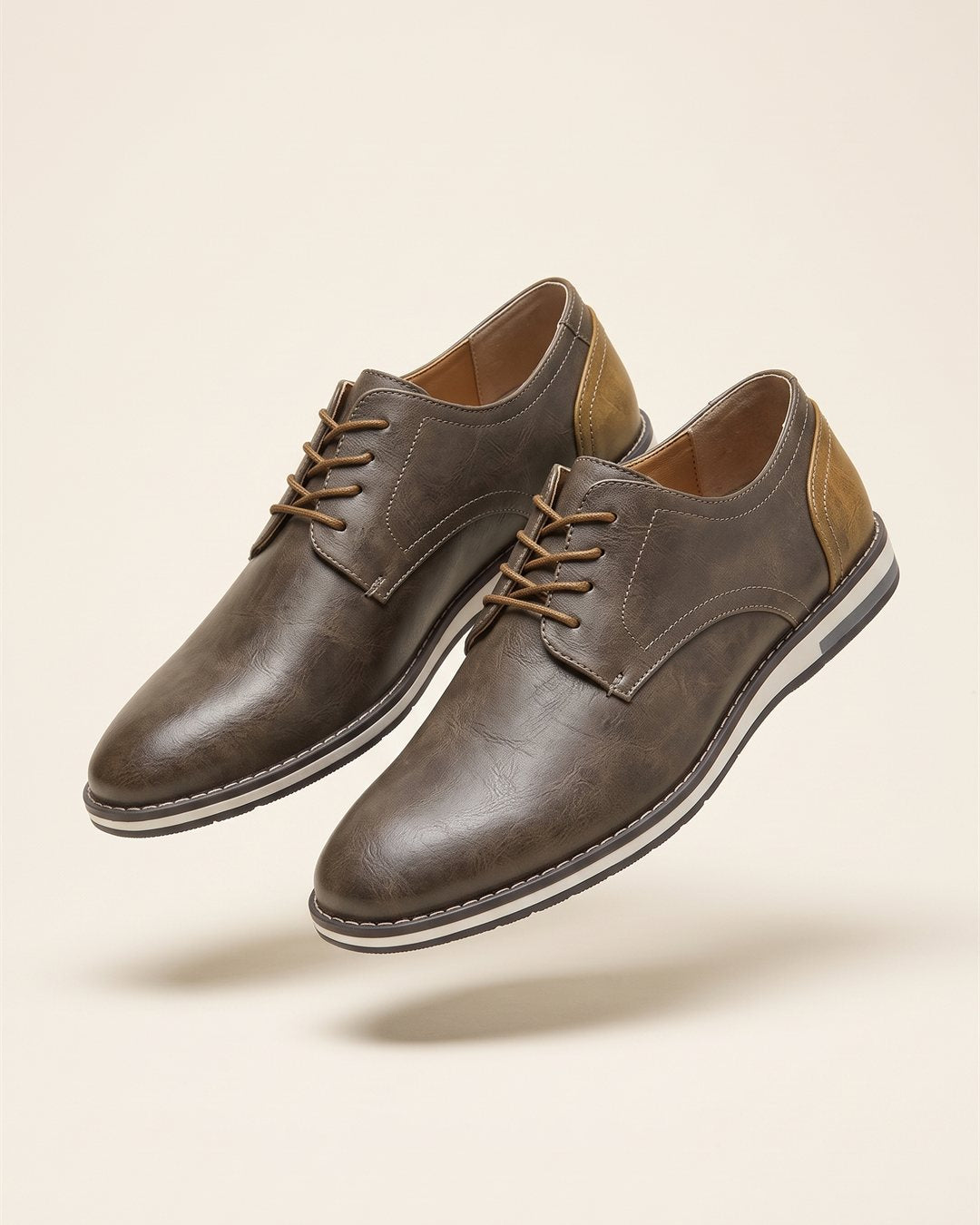 Ravenna Leather Loafers in Grey — color view