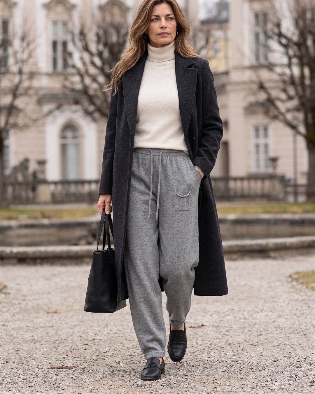 Salzburg Wool Cocoon Trousers — styled outfit