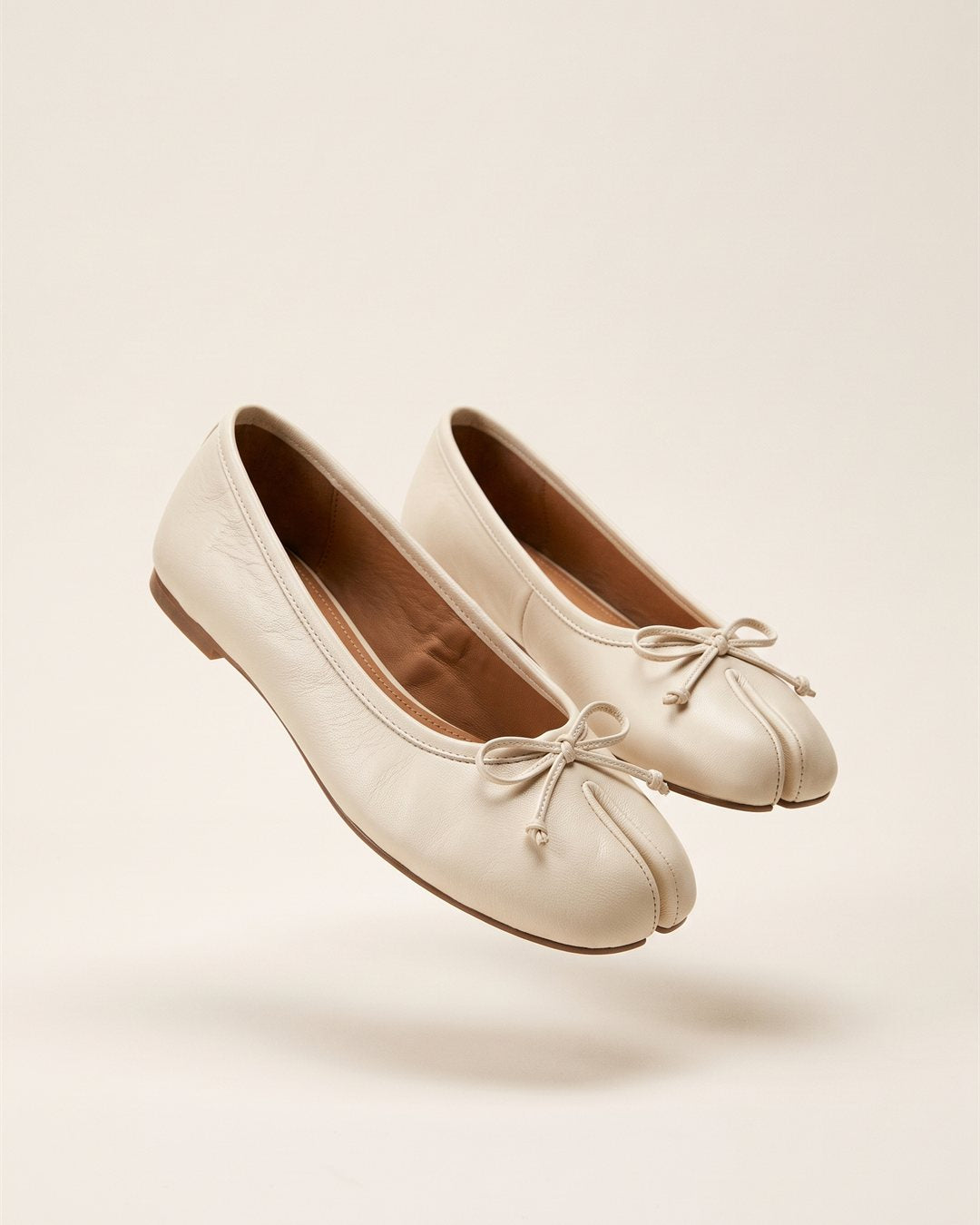 Seville Ballet Flats in Cream — color view