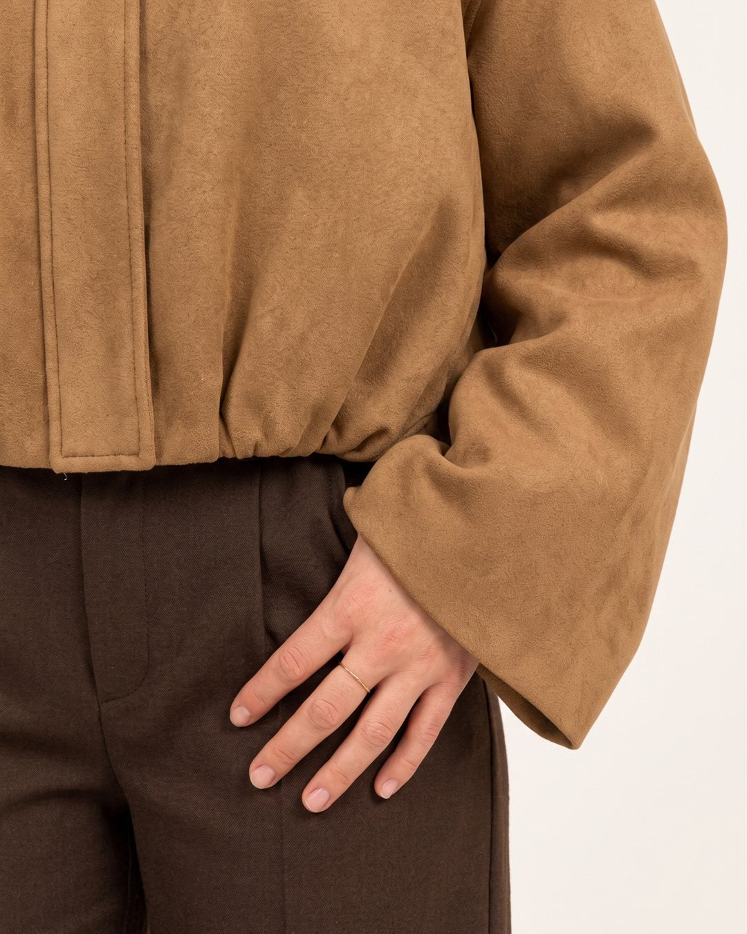 Siena Suede Jacket — construction detail