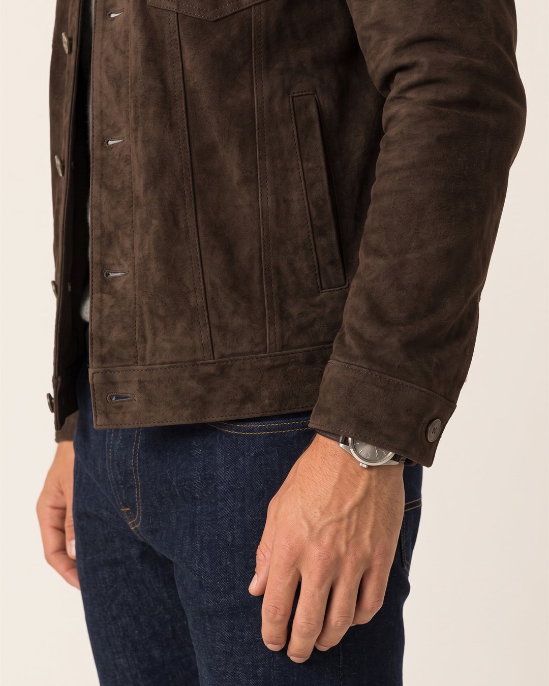 Toledo Suede Jacket — construction detail