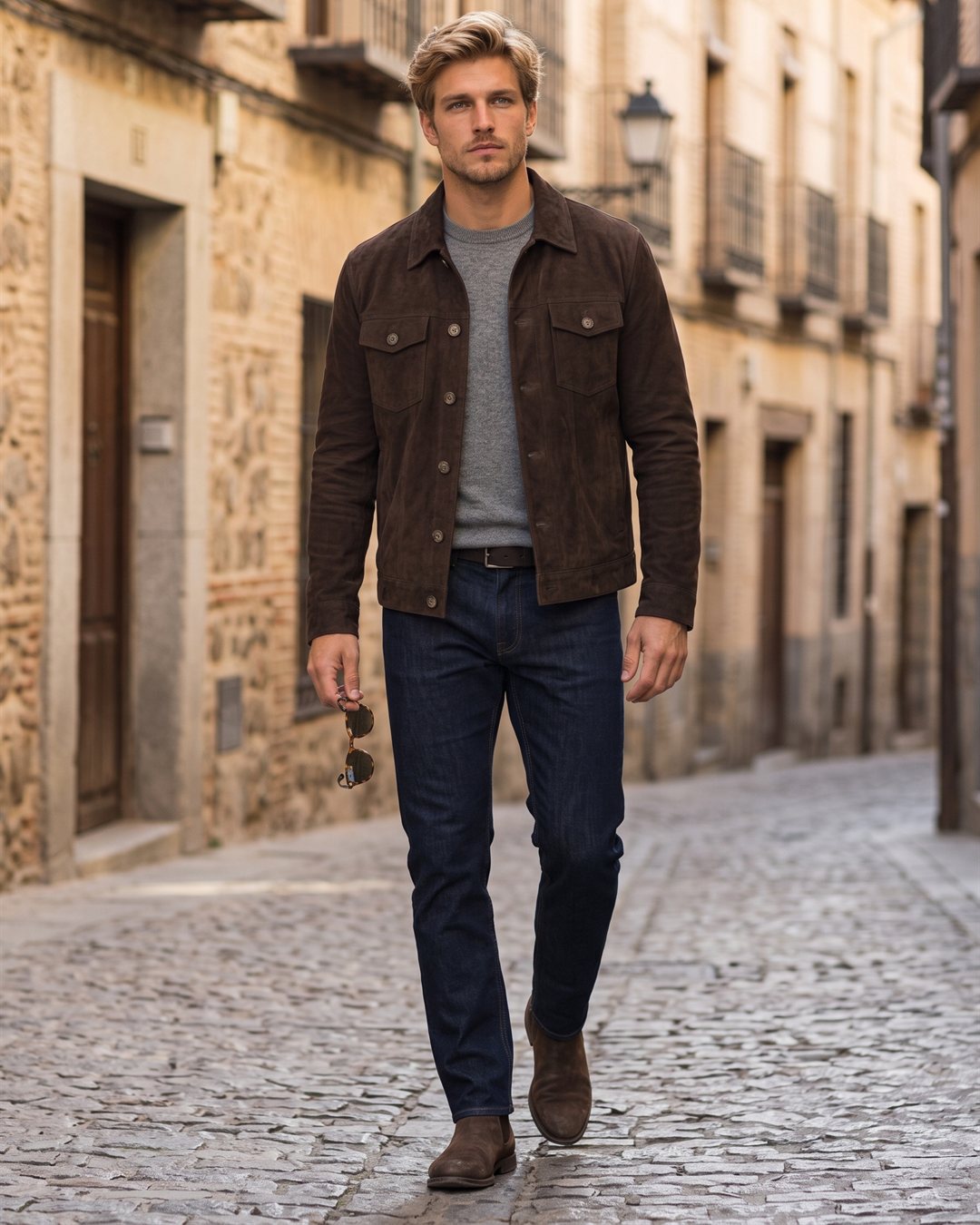 Toledo Suede Jacket — styled outfit