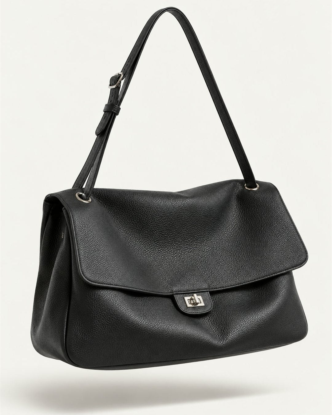 Verona Soft Leather Bag in Black — color view