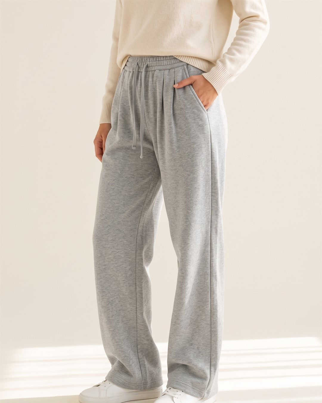 Verona Wide Trousers in Grey — color view