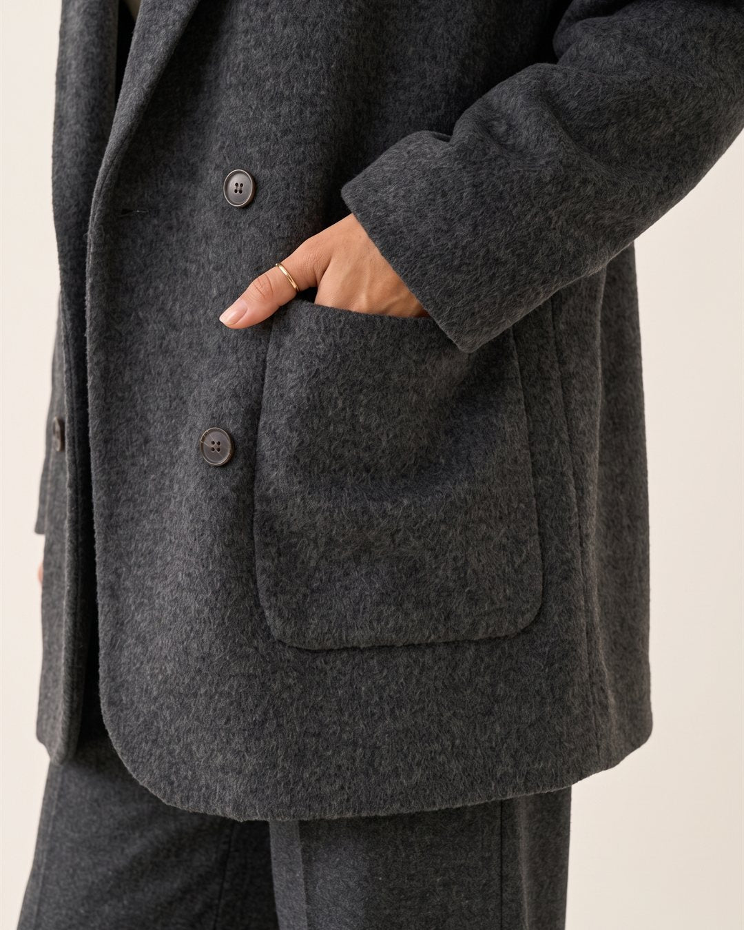 Vienna Wool Coat — construction detail